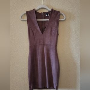 Plum Suede Mini Dress